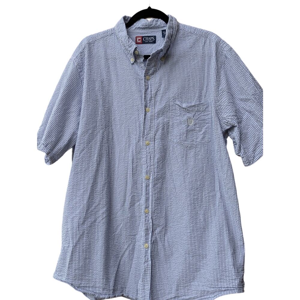 Chaps by Ralph Lauren - XL Men's Seersucker - Short Sleeve